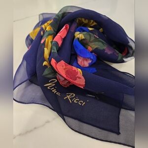 Nina Ricci Navy Scarf